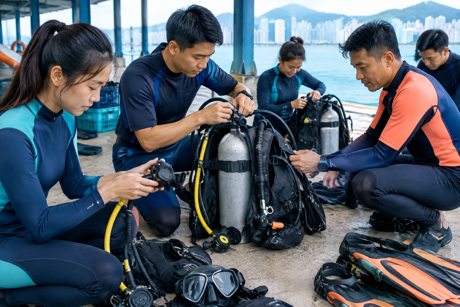 香港潛水課程裝備與潛伴安全檢查